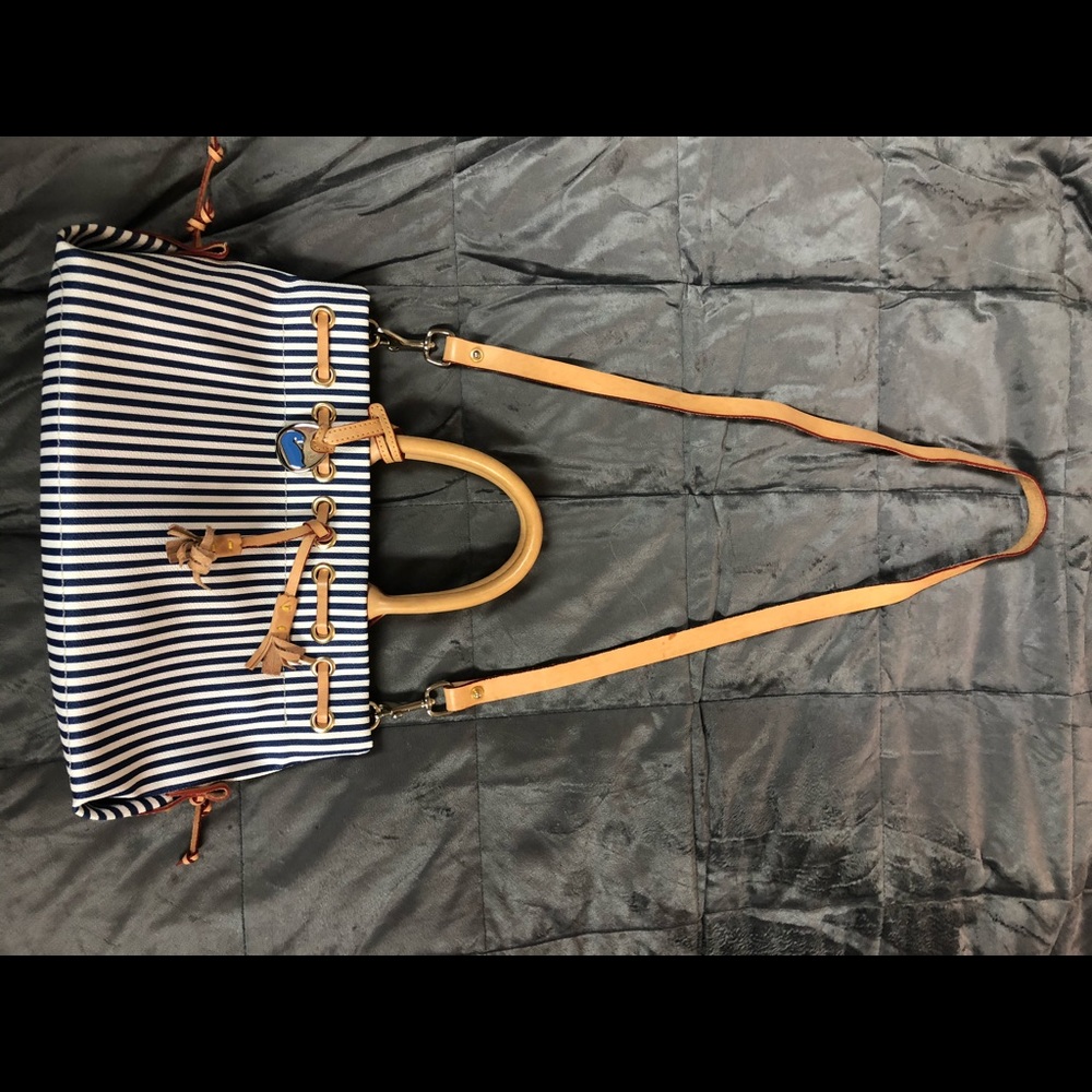 Dooney & Burke Blue Striped Satchel